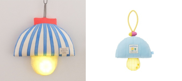 [사진 설명] 왼쪽이 2023년 8월 출시된 P사의 패브릭 조명, 른쪽이 최근 카카오프렌즈가 출시한 '카카오에디션' 쿠션 조명