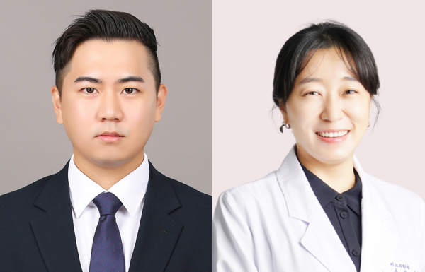 ▲(좌측부터) 고려대학교 구로병원 비뇨의학과 조선범 전공의, 오미미 교수
