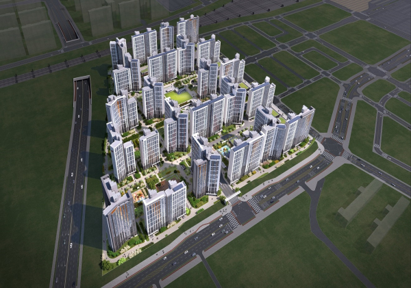 ‘힐스테이트 오송역퍼스트’ 단지 조감도 [사진=현대엔지니어링]