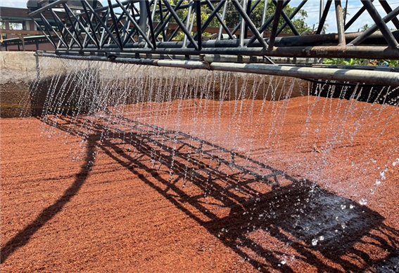 STX 코코피트 배지의 염분 제거 및 품질 안정화 공정. [사진=STX]