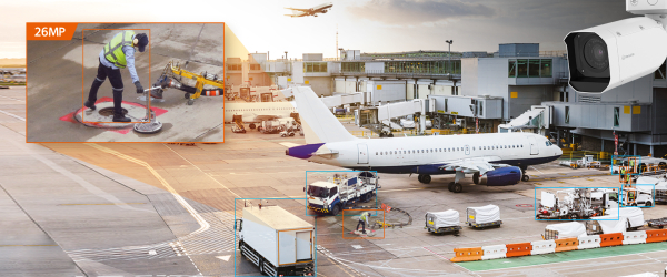 공항 내 작업자 움직임이나 물체 이동을 탐지·분석 하는 한화비전 AI 카메라 [사진=한화비전]